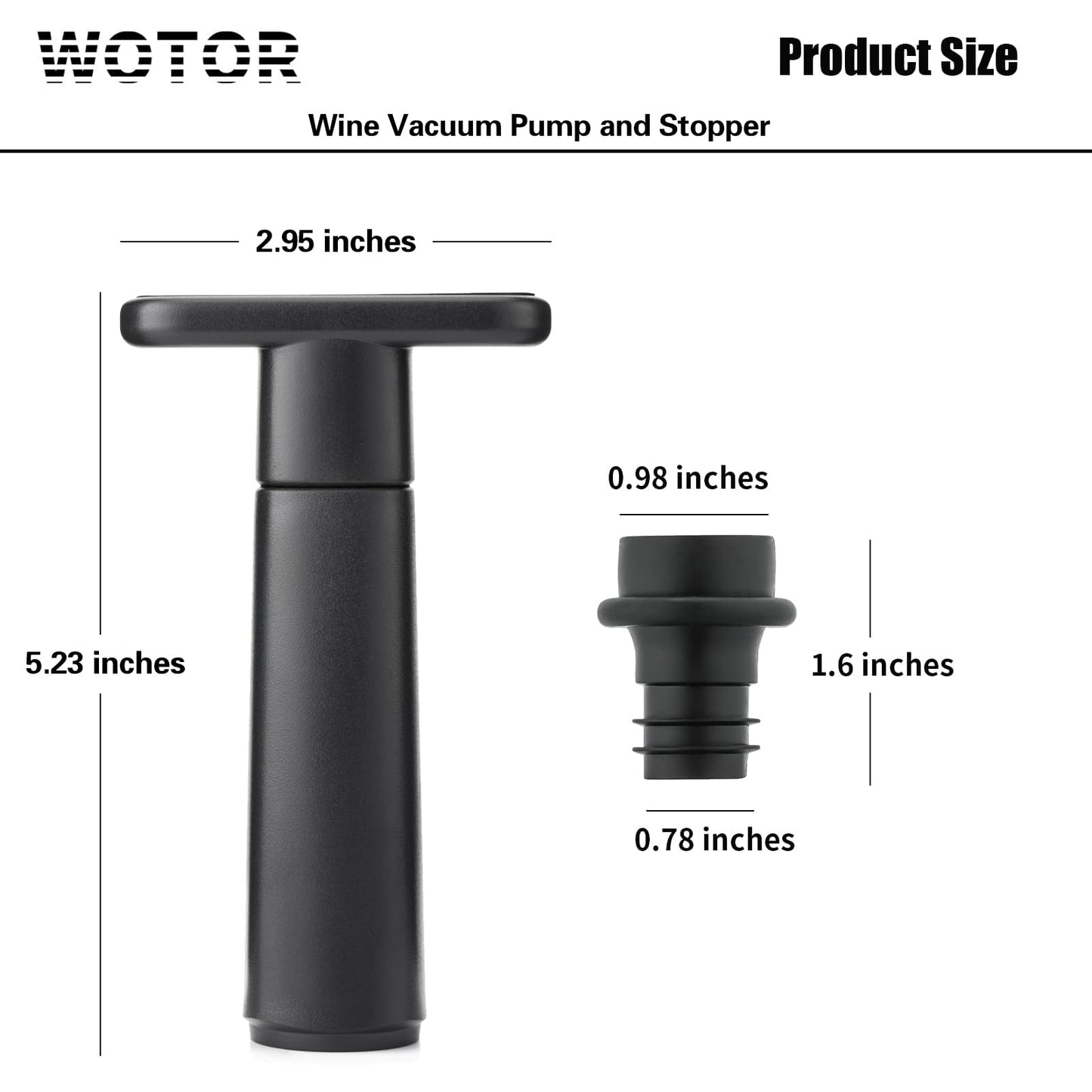 WOTOR Wine Saver Vacuum Pump with 20 Stoppers, Wine Stopper, Wine Preserver, Reusable Bottle Sealer Keeps Wine Fresh, Ideal Wine Accessories Gift