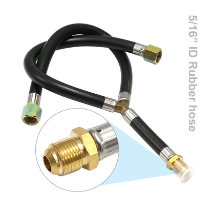Vkinman 3/8" Flare Gas Barbecue Grill Extension Connection Flexible Hose Y-Splitter Hose Assemly Parts Inlet Pipe for BBQ Stove