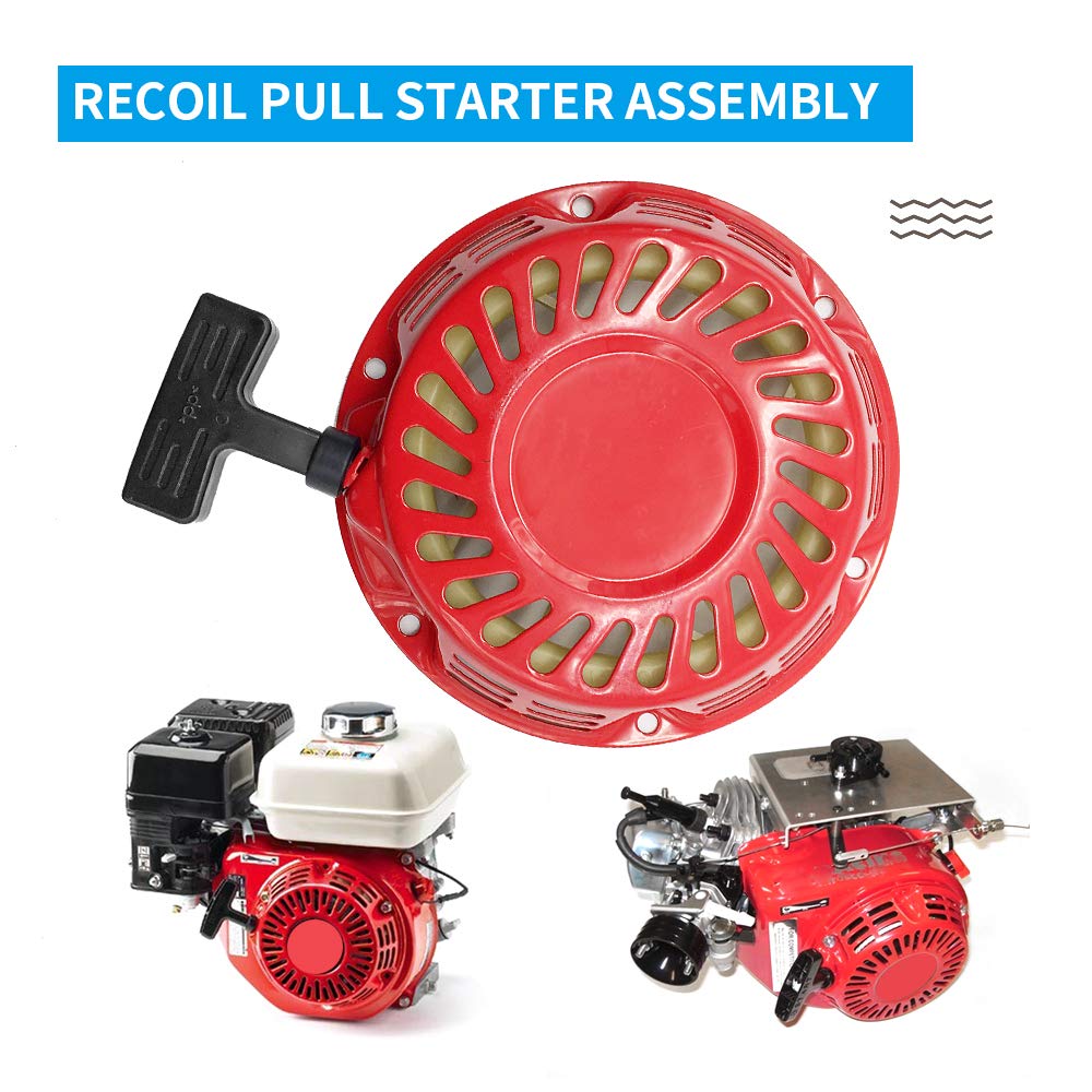 Anxingo GX160 Recoil Pull Starter Assembly Replacement Replacement for Honda GX120 GX160 GX200 5.5HP 6.5HP Generator Replacement for 28400-ZE1-003ZF 28400-ZH8-013YA, Stens 150-703, Oregon 31-052