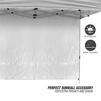REDCAMP Instant Canopy Sidewall for 10x10ft Pop Up Canopy, 1 Pack Sunwall Only, White/Silver (1 Sidewall Only, Canopy Tent NOT Included)
