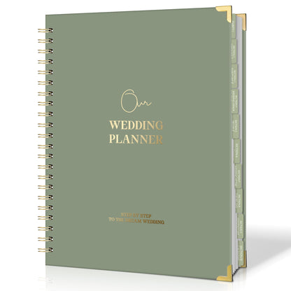 BIROYAL Wedding Planner Book and Organizer - A4 Wedding Planning Book with Checklist, Calendar & Tips - Makes Your Countdown Planning Easy - Engagement Gifts for Newly Engaged Couples, Future Brides
