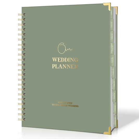 BIROYAL Wedding Planner Book and Organizer - A4 Wedding Planning Book with Checklist, Calendar & Tips - Makes Your Countdown Planning Easy - Engagement Gifts for Newly Engaged Couples, Future Brides