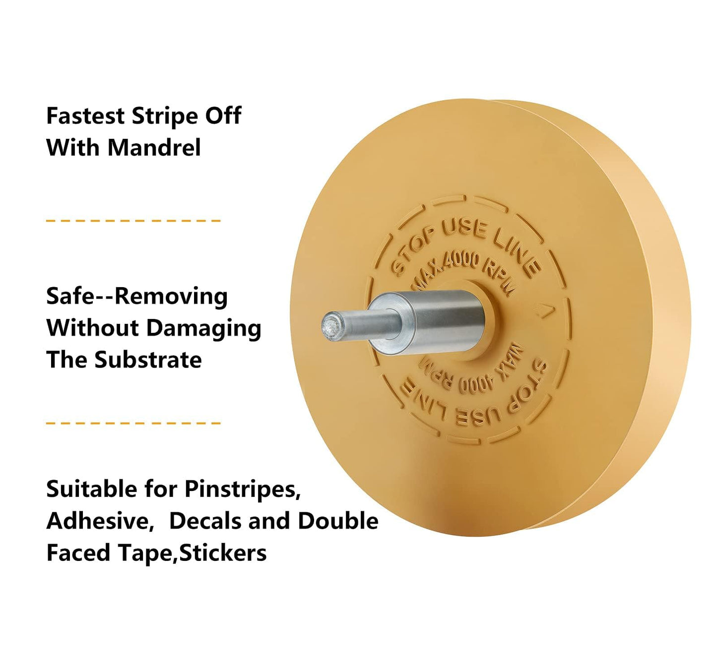 Decal Remover Eraser Wheel Rubber Eraser Wheel for Drill Removes Car Stripes Vinyl Tapes and Graphics Rubber Eraser Wheel Tool Kit for Cars, RV, Motorcycles Sticker Remover Tool 1 Pack