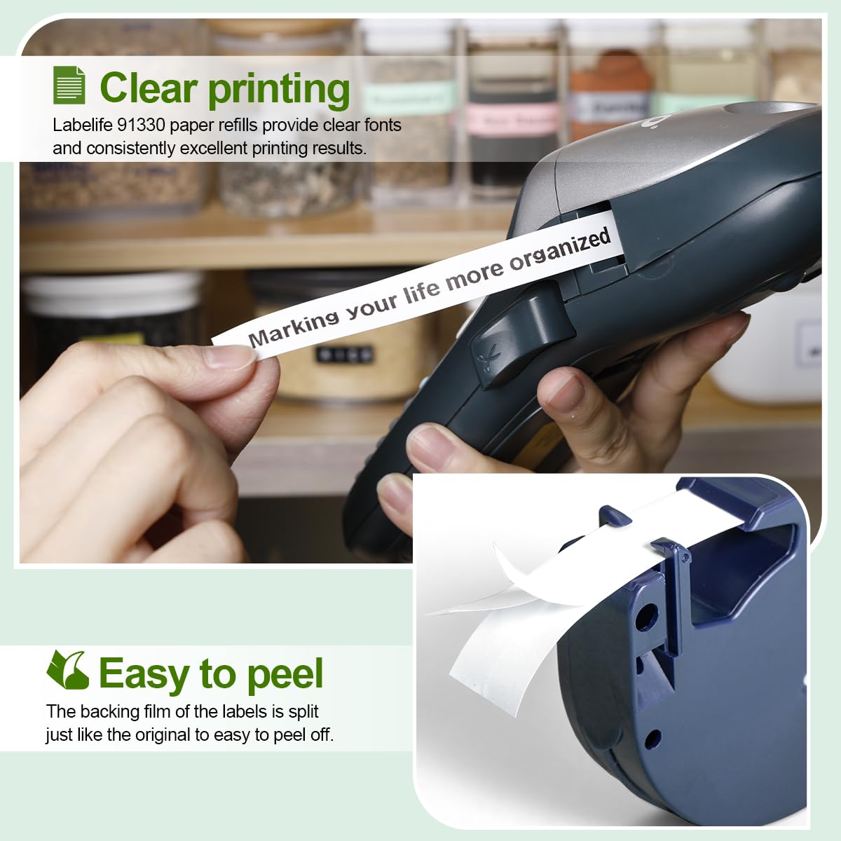 Compatible with Dymo LetraTag Refills White Paper 91330 10697 Label Tape 12mm x 4m for Dymo Letra Tag LT-100H LT-100T Plus 200b QX50 2000 Label Maker Refills, 6-Pack 1/2 Inch x 13 feet