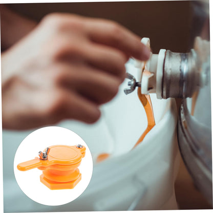 SUPVOX Honey Gate Tap 4.72 Inch Food Grade Plastic Spout with Removable Bracket for Honey Extractor Bucket Bottling Tool Beekeeping Supplies