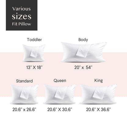 FAUNNA 600TC 100% Cotton Pillow Protectors, Standard Size (20x26), 4 Pack, Oeko-TEX Certified, Hotel Grade Pillow Cover with Silent Zipper, Zip Up Pillow Cases, White