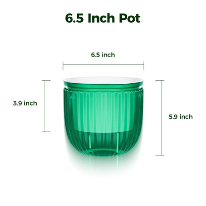 Bamworld Hanging Planters for Indoor Plants Self Watering Pots with Drainage Hole 3 Pack 6.5 Inch Outdoor Plant Hanger Hanging Pots with 3 Hooks Chains Spider Plants Live House Planters(Emerald)