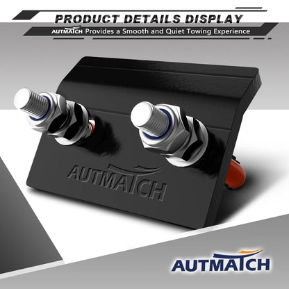 AUTMATCH Hitch Tightener Anti-Rattle Clamp, Heavy Duty Hitch Stabilizer for 1.25 and 2 inch Trailer Hitches, Rubber Isolator and Anti-Rust Double Coating Protective, Orange & Black