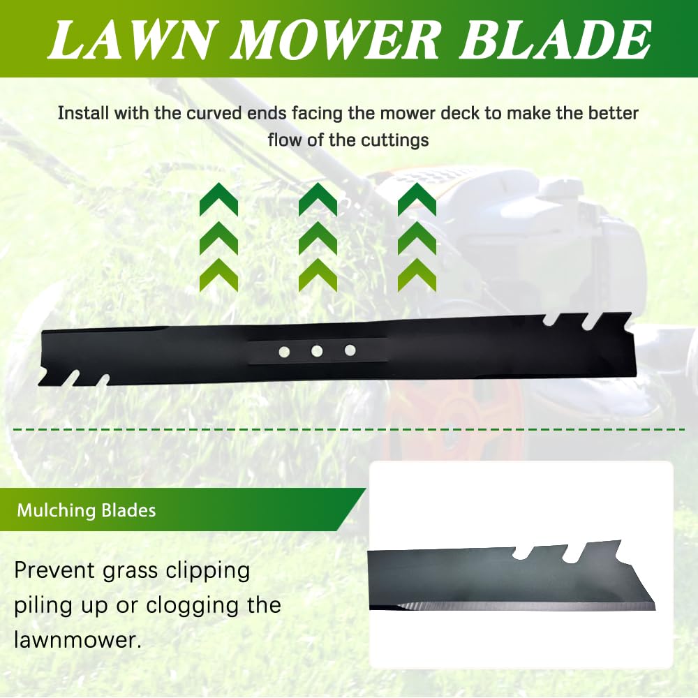 Apeixoto 1PC 131-4547-03 Mulching Blade Replacement for Toro 22'' Recycler Lawn Mower Blade with OE 20330C 20065 104-8697-03 20016 20017 20332 20071 Compatible with Toro Recycler Mower 22 Inch Deck