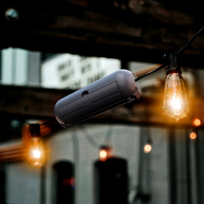 Restmo 4 Pack Mini IP44 Waterproof Outdoor Connection Box with Lockable Latches and Mounting Holes, Weatherproof Extension Cord Safety Cover for Outdoor Plugs, Lights, Cables, Wires, Size Small, Gray