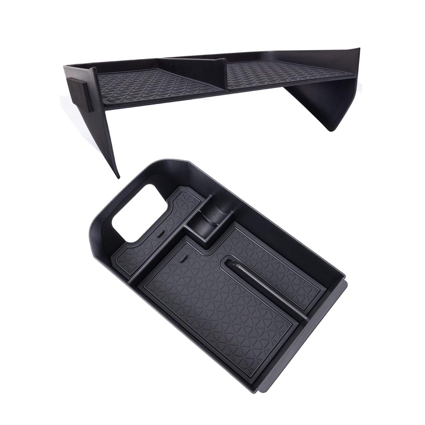 2PCS Center Console Organizer Compatible with 2019-2024 2025 Toyota Rav4 Interior Accessories, Gear Shift Storage Tray Secondary Box Insert Divider