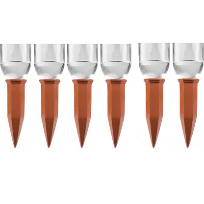 6PCS Plant Self Watering Spikes Wine Bottle Stake Automatic Terracotta Watering Stakes for Vacation Plant Watering Device Self Irrigation Watering System for Indoor & Outdoor Plants