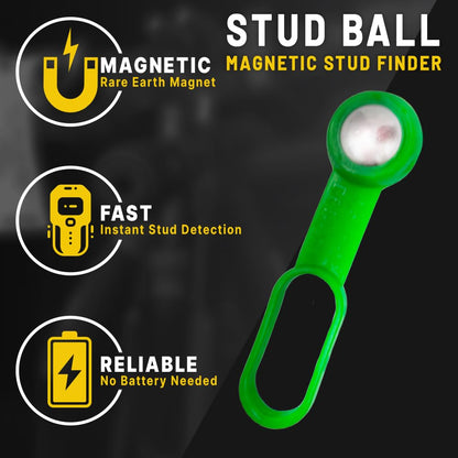 Rack-A-Tiers Stud Ball - Magnetic Stud Finder, Stud Detector, Stud Magnet, Detect Nails, Screws, & Metal Through Drywall, 27 Pounds of Pull, No Batteries Required (52300)