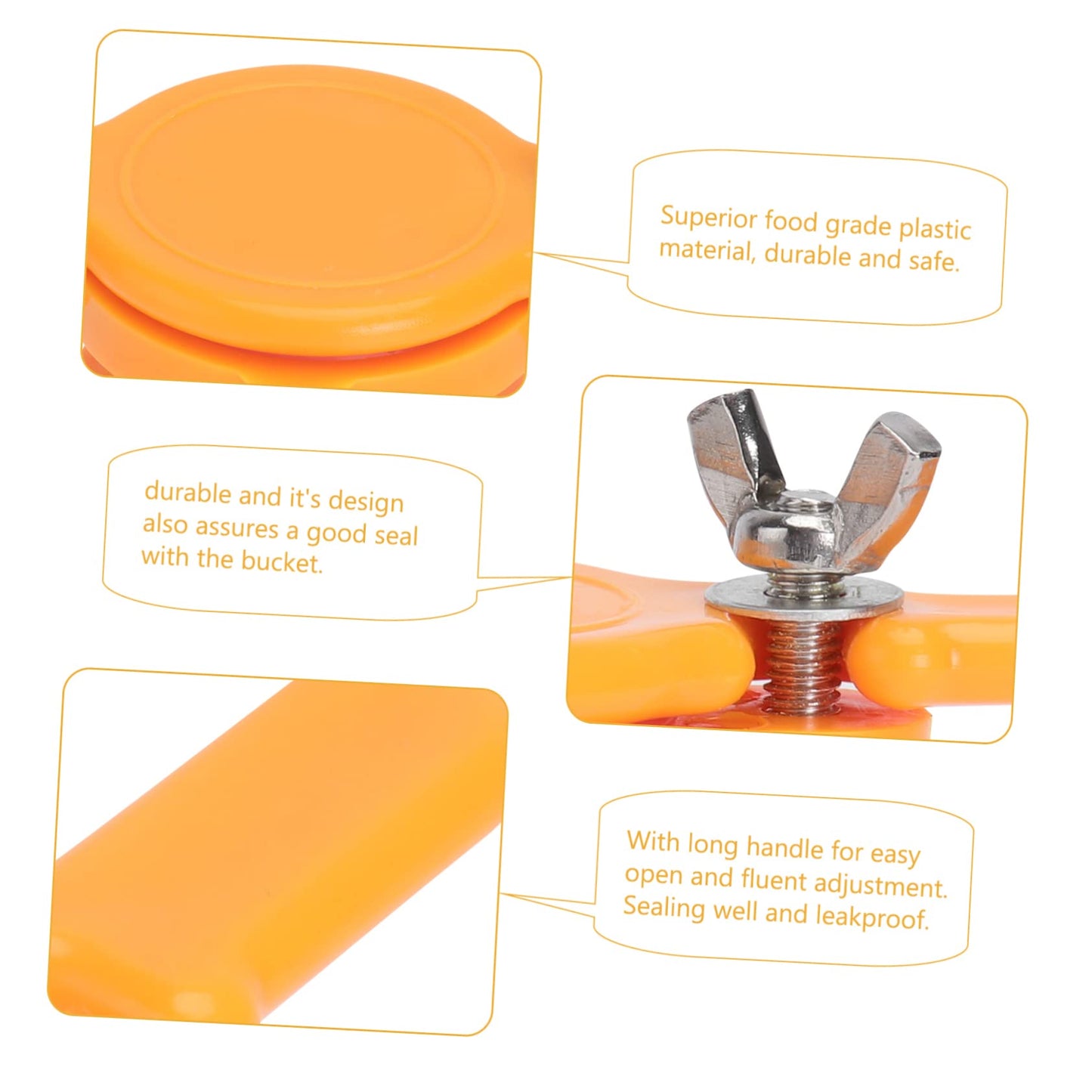 SUPVOX Honey Gate Tap 4.72 Inch Food Grade Plastic Spout with Removable Bracket for Honey Extractor Bucket Bottling Tool Beekeeping Supplies