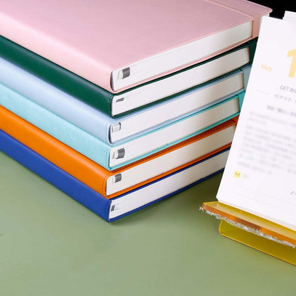 Deziliao 320 Pages Large A4 Lined Journal Notebooks with Pen Loop, Hardcover Notebook Journal for Work, 100Gsm Premium Thick Paper,8.5''×11'' College Ruled for School Work, Black