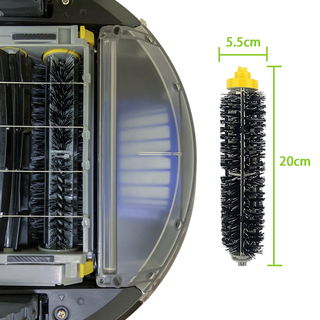 Replacement Parts for iRobot Roomba 600 610 620 650 675 677 692 671 694 691 Series Vacuum Cleaner Accessories Kit-Include 6 Side Brush,3 Filter,1 Front Caster Wheel,Bristle Brush and 3 Cleaning Tool