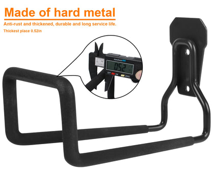 2pcs Heavy Duty Hose Hanger Garden Hose Storage Black Water Hose Holders for Outside Wall Mount Sturdy Garden Hose Reel Hose Stand for Garden