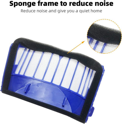 Replacement Parts for iRobot Roomba 600 610 620 650 675 677 692 671 694 691 Series Vacuum Cleaner Accessories Kit-Include 6 Side Brush,3 Filter,1 Front Caster Wheel,Bristle Brush and 3 Cleaning Tool