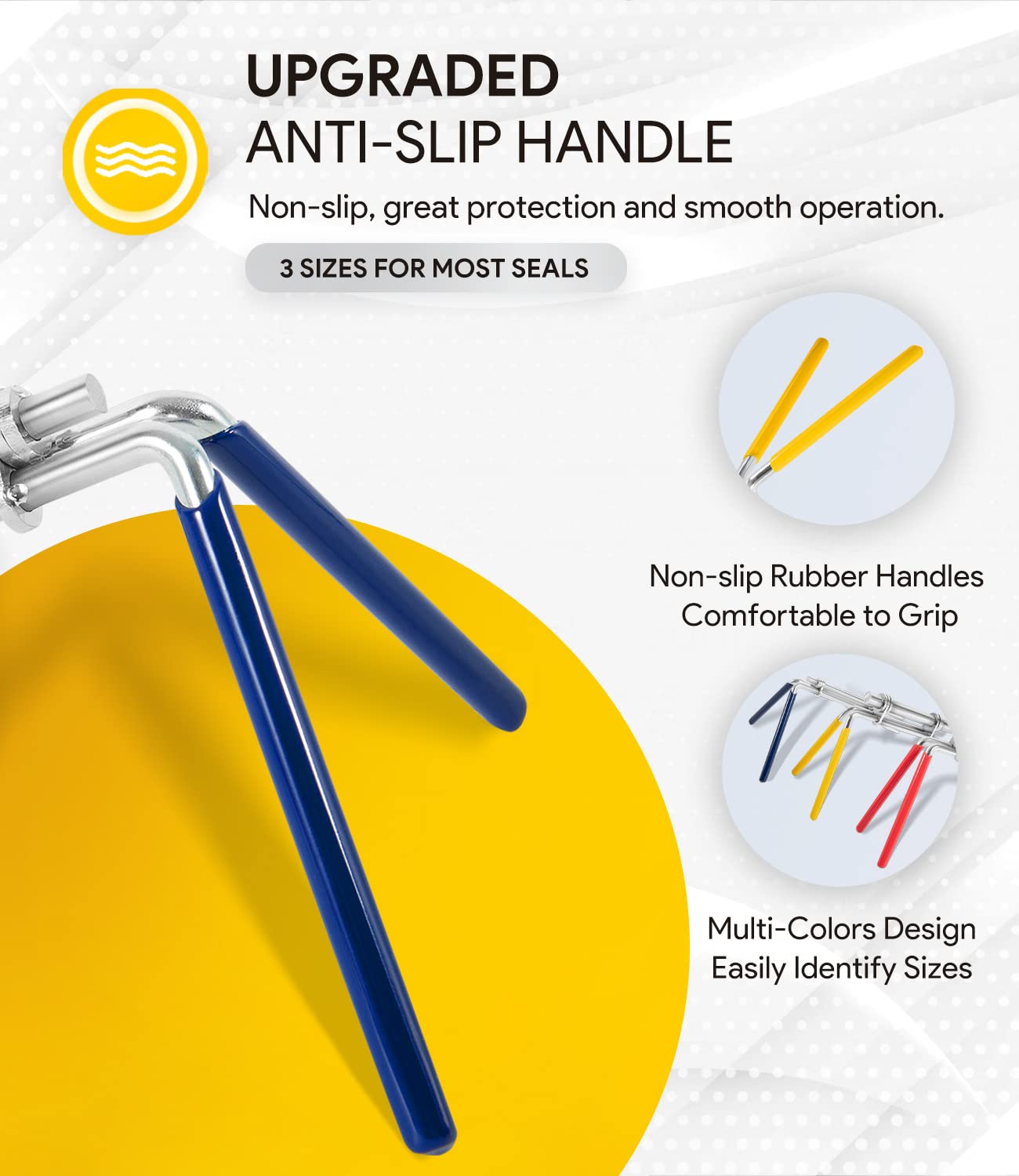 3 Pack Hydraulic Seal Installation Tools, Hydraulic Cylinder Piston Repair Seal Kit, U-Cup Rod Seal Installation Tool Kits Upgraded Seal Twistor Install Tool Set