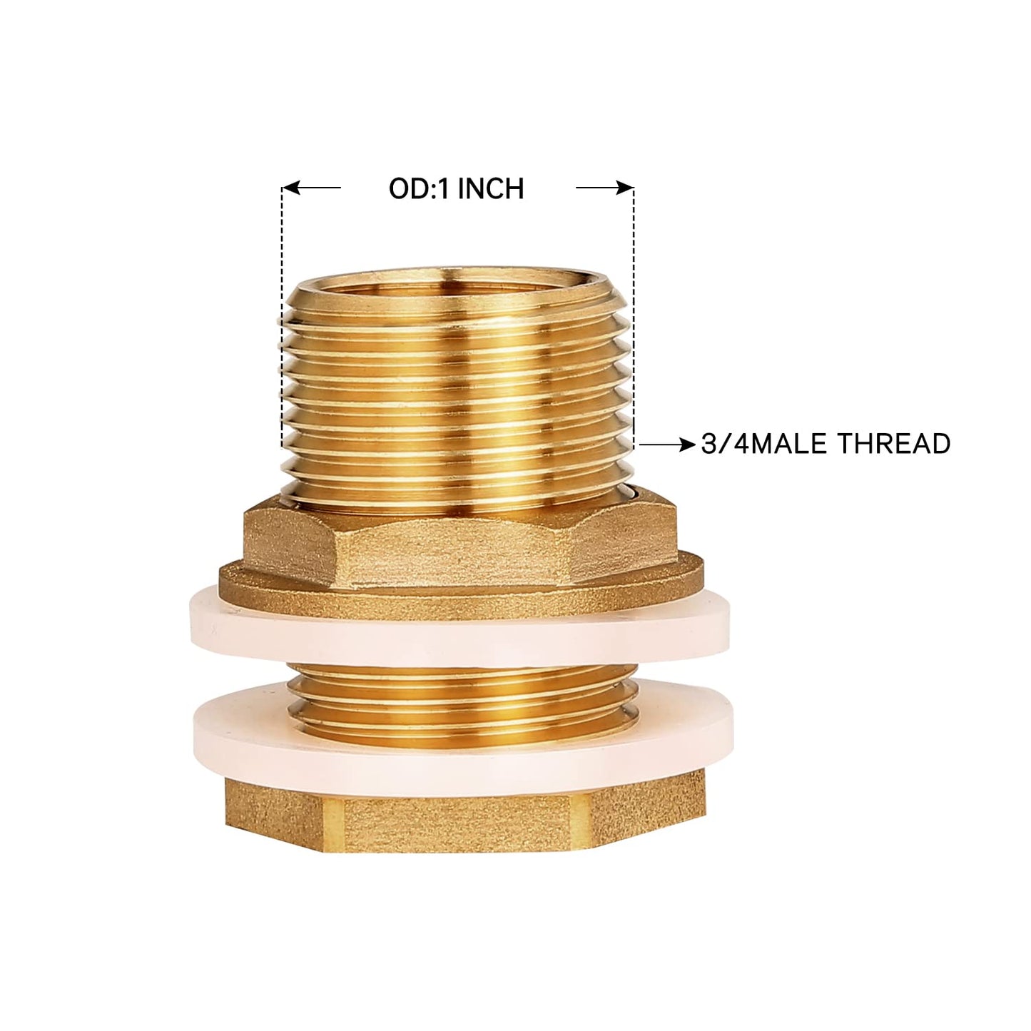 WADEO Rain Barrel Spigot Kit Brass Rain Barrel Quarter Turn Ball Valve Spigot with Bulkhead Fitting