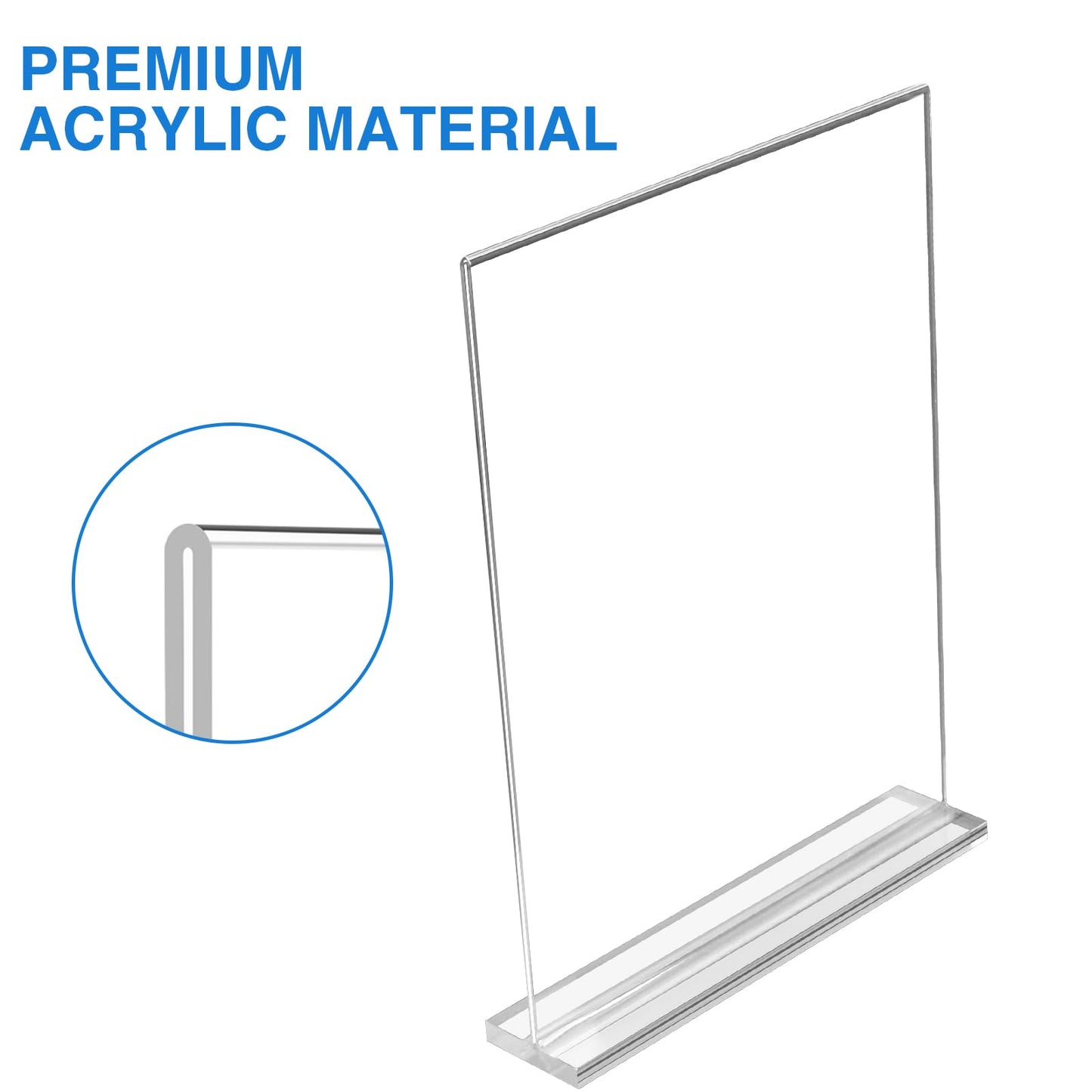 Daofary Acrylic Sign Holder 4 x 6, 12 Pack Double Sided Clear Display Stand Table Top Sign Holder, Paper Display Stand for Menu, Stores, Office, Restaurants