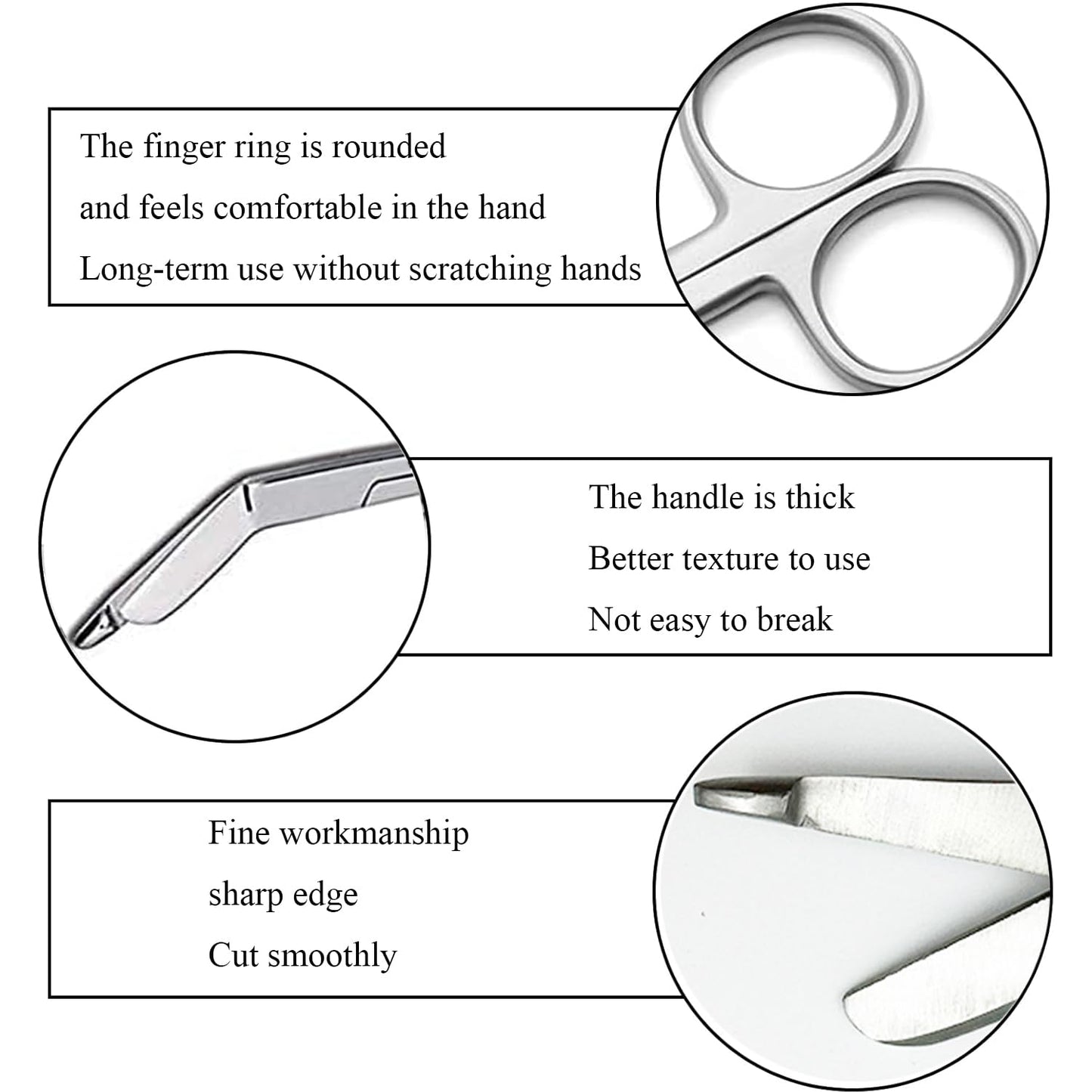 Shoyisenka 5 Pcs Bandage Scissors, 5.5" Gauze Scissors, Stainless Steel Bandage Scissors Nurse Accessories