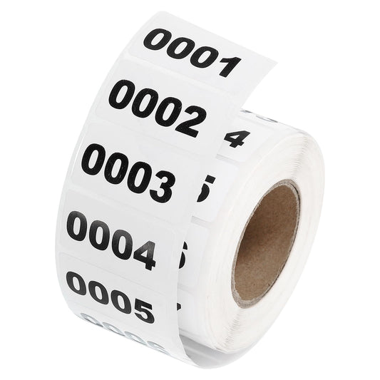 uxcell 1 Roll Inventory Number Sticker, 0001-1000 Consecutive Numbered Labels Self Adhesive Waterproof Labels Tag for Storage Classification Supplies (1.6x0.8 Inch)