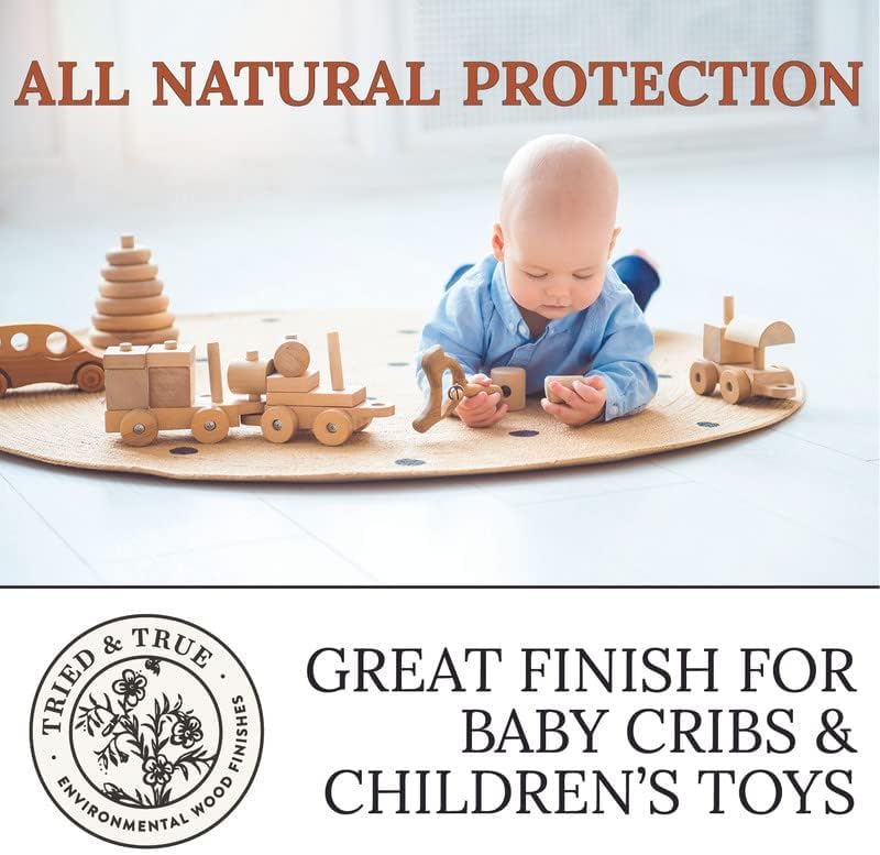 Tried & True Danish Oil, 8 oz. - Polymerized Linseed Oil for Wood Finish & Sealer, Ideal for Furniture, Butcher Blocks, Salad Bowls, & More - Food Safe Wood Finish, Easy Application Stand Oil