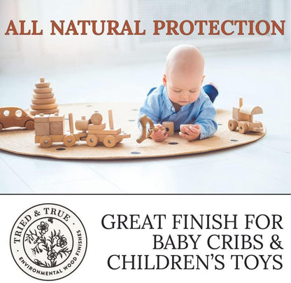 Tried & True Danish Oil, 8 oz. - Polymerized Linseed Oil for Wood Finish & Sealer, Ideal for Furniture, Butcher Blocks, Salad Bowls, & More - Food Safe Wood Finish, Easy Application Stand Oil