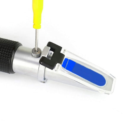 TRZ Antifreeze Refractometer, Antifreeze Battery Cleaning Fluid, Ethylene Glycol: -60°C - 0°C, 0-66.6% Vol, Propylene Glycol: -50°C - 0°C, 0-62.4% Vol, Battery Liquids: 1100-1400sg.