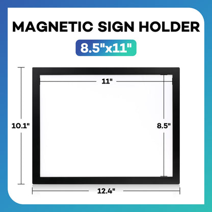 YixangDD 10 Pack Magnetic Sign Holder 8.5 x 11, Self-Adhesive Magnetic Wall Mount Sign Holder, Magnetic Document Holder for Wall Window Office Poster Store