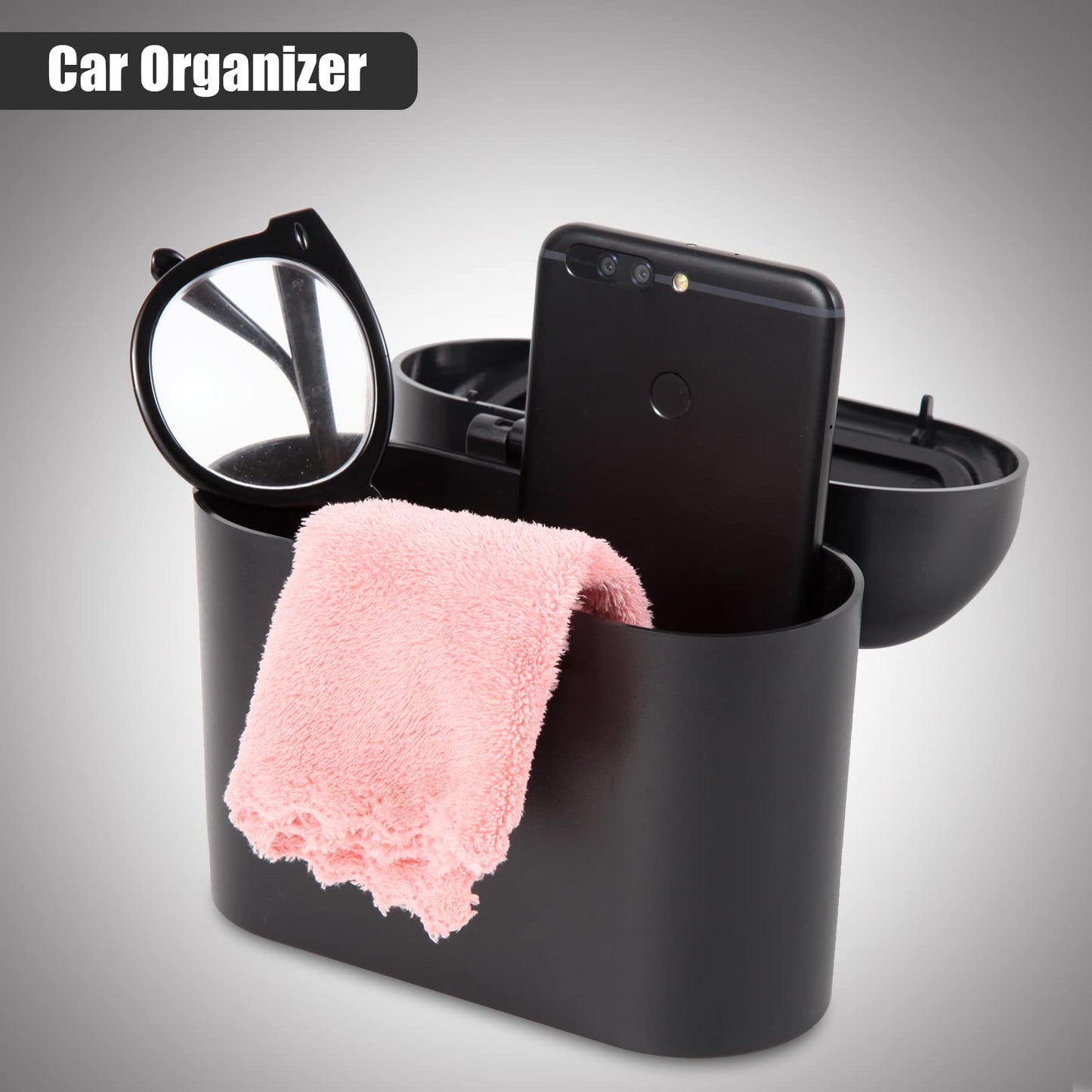 2 Packs Mini Car Trash Can Bin with Lid and 150pcs Trash Bags,Car Trash Can Bin,Car Garbage Trash Can Storage for Front Back Seat Accessories (2) (2)