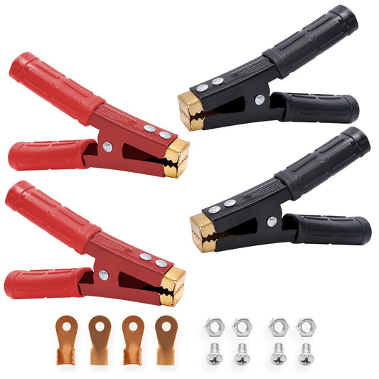 Saihisday 4PCS 1000A Battery Jumper Cable Clamps, Heavy Duty Car Battery Clamps Pure Copper, Battery Alligator Clamps for Jump Starter Cables