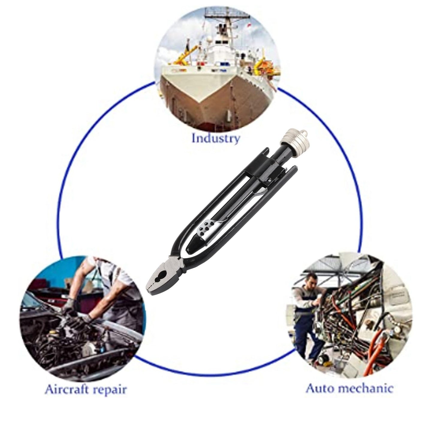Acouto Safety Wire Pliers 8.3in Safety Wire Twister Tool with 25ft Wire, High Carbon Steel Wire Twisting Tool for Aircraft Automobile Industrial