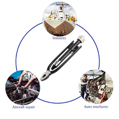 Acouto Safety Wire Pliers 8.3in Safety Wire Twister Tool with 25ft Wire, High Carbon Steel Wire Twisting Tool for Aircraft Automobile Industrial