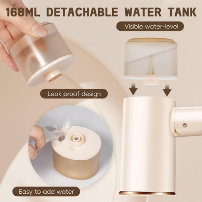 1500W Portable Steamer for Clothes - Foldable Compact Travel Steamer with 168ml Tank, Small Handheld Garment Steamers Iron with Brush for Home, Travel, Dorm Essential, 110V Only, Not for Europe