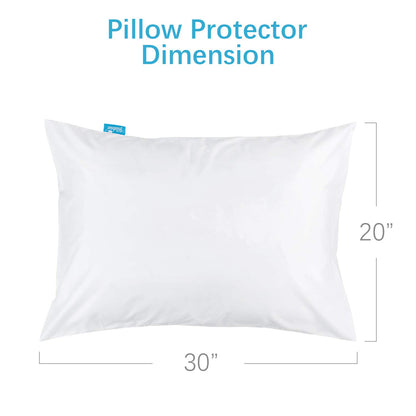 Biloban 4 Pack Waterproof Pillow Protectors Queen Bed Bug Proof Pillow Covers for Sleeping Noiseless Breathable Pillow Protector Queen White