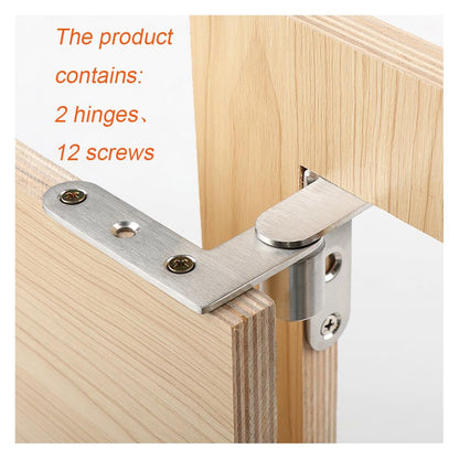 Black Pivot Hinge,Pivot Hinge Heavy Duty. Max Load 132lb/Pair Solid Stainless Steel,Fence gate Hinges,Yard Door Hinges，Used for railings and Wooden Doors（270 Degree Hinge Contains Screws）