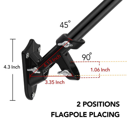 Yeesun Flag Pole,6FT Canada Flagpole with Mounting Bracket and 3’ x 5’ Canada Flag for House Porch & Outdoor Use,360° Tangle Resistant Technology and Wall Mount Flag Pole Kit (Black)