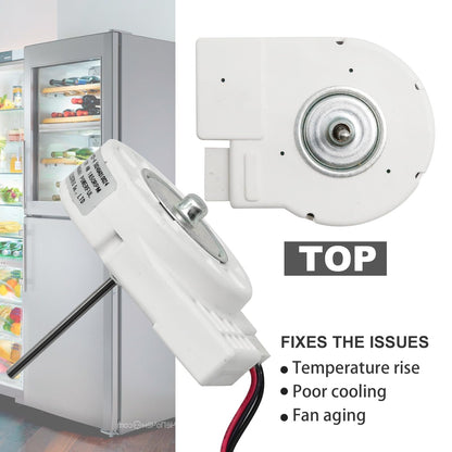 VIKKSAER 50240401000Q Refrigerator Fan, Motor ZWF-02-4 DC 12V 4W 2100RPM, Replaces 5304498691