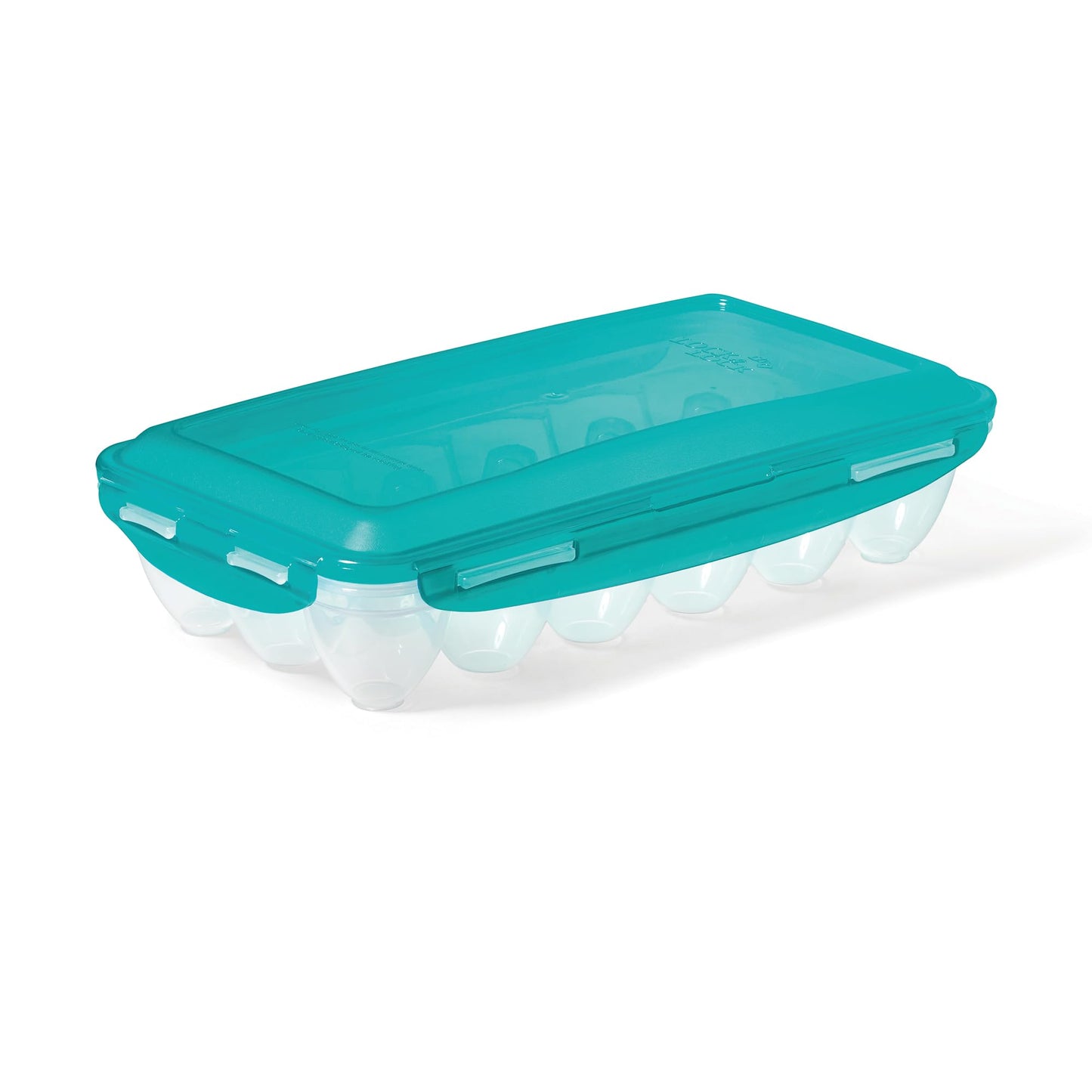 STARFRIT LocknLock Plastic Egg Container, Holds 18 eggs, 4-Sided Locking Flip-Top Lids, Airtight, Dishwasher Safe, Clear, BPA free