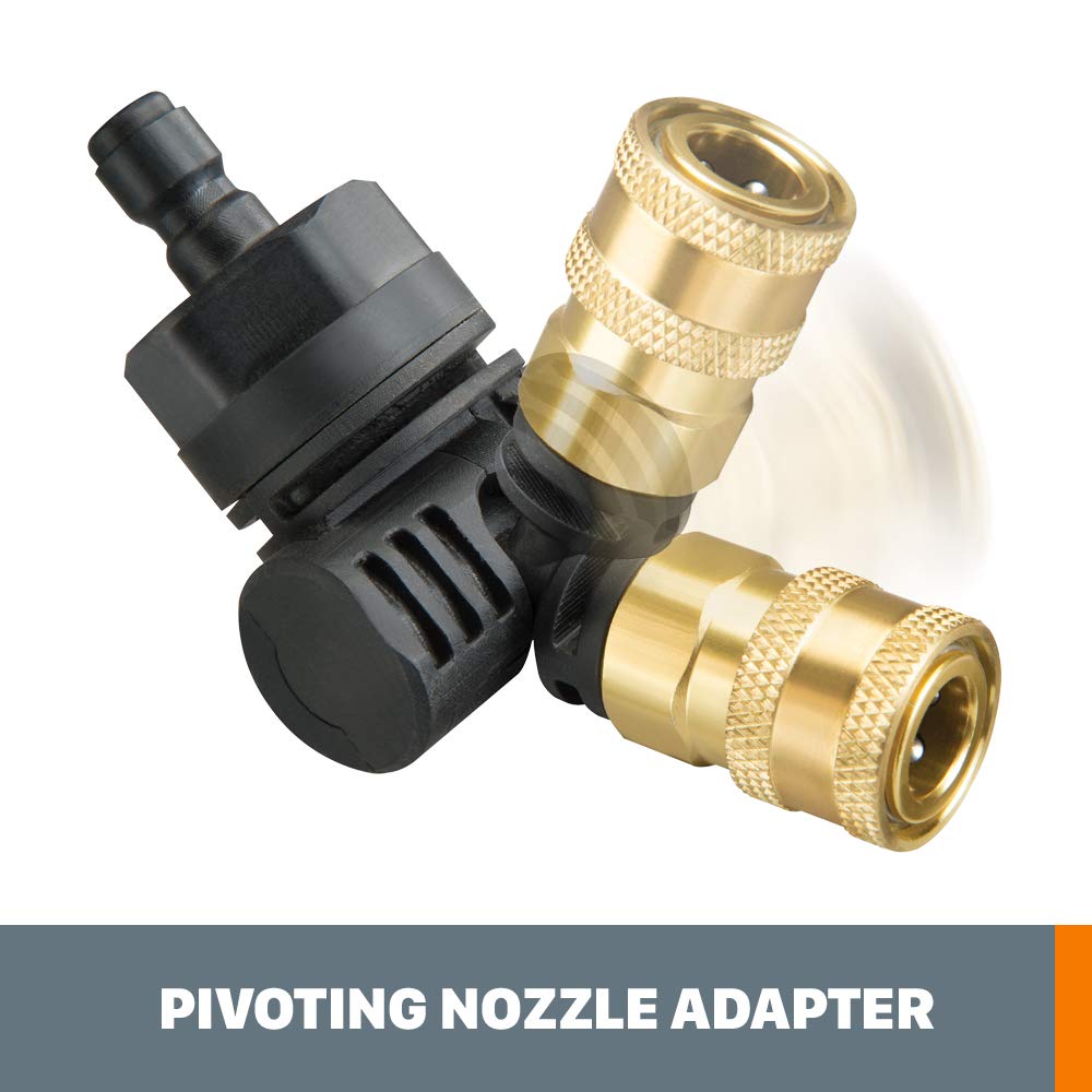 WORX WA4039 Hydroshot Pivoting Quick-Connect Adapter, Black