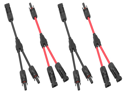 2 sets Solar Connectors Y Branch Parallel Adapter Cable Wire Plug Tool Kit for Solar Panel