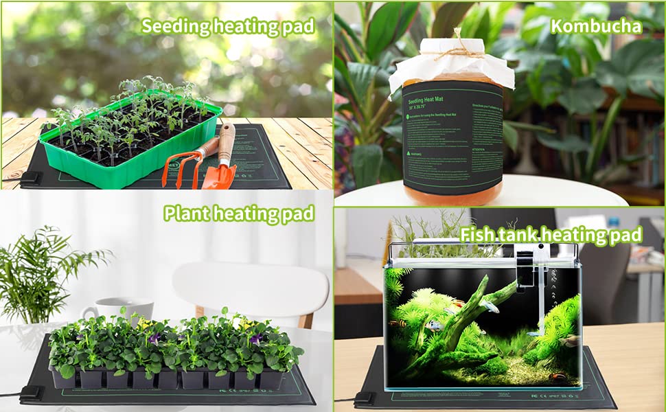 Seedling Heat Mat, NAMO-TEK Durable Waterproof Seed Germination Heating Mat, Warm Hydroponic Heating Pad