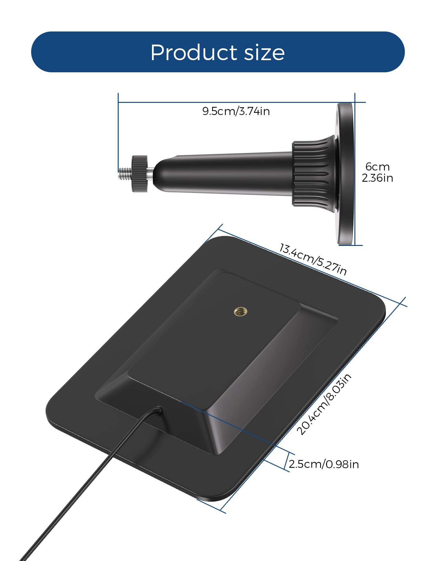Solar Panel for Blink Outdoor 4Outdoor(3rd Gen) Outdoor 2K+Blink XT2XT3XT Camera,Built-in 5000mAh Battery,IP67 Waterproof,360° Adjustable Mount