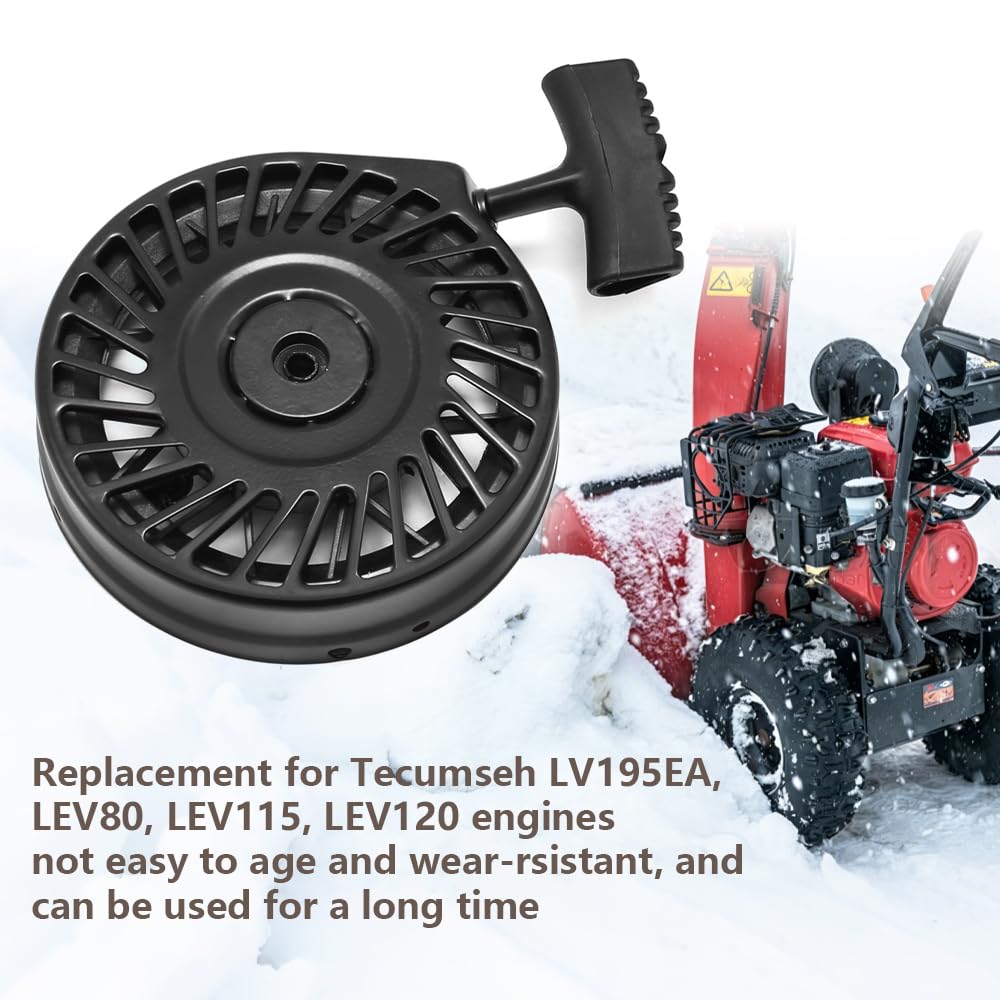 Anxingo Recoil Starter Pull Start Assembly for Tecumseh LV195EA LEV80 LEV115 LEV120 Lawn Mower Engines 590702 590739 590637 Snowblowers