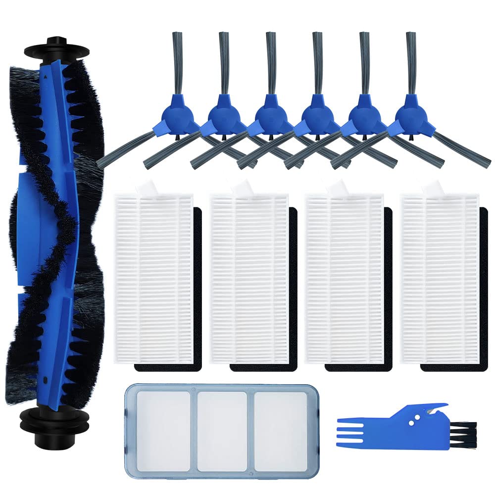 SONGRUI Replacement Parts for eufy robovac 11S, 12, 15T, 15C, 25C, 30, 30C, 35C Slim Carpet Robotic Vacuum Cleaner Hepa Filter Pre-filter Roller Brush Spin Side Brushes Attachment (with Pre-Filter)