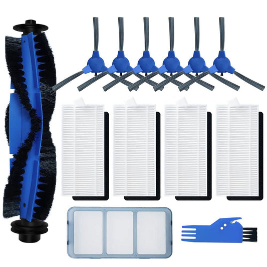 SONGRUI Replacement Parts for eufy robovac 11S, 12, 15T, 15C, 25C, 30, 30C, 35C Slim Carpet Robotic Vacuum Cleaner Hepa Filter Pre-filter Roller Brush Spin Side Brushes Attachment (with Pre-Filter)