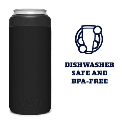 YETI Rambler 12 oz. Colster Slim Can Insulator for The Slim Hard Seltzer Cans, Black
