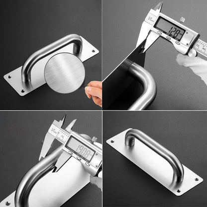 WZDXBQD Stainless Steel Door Handle, Heavy Duty Pull/Push, Sliding Barn Door Handle, 2 Pack, 7.9" x 2.6" (Rectangle)